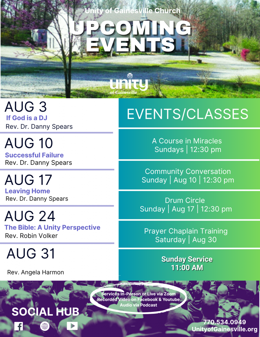 August Events Flyer