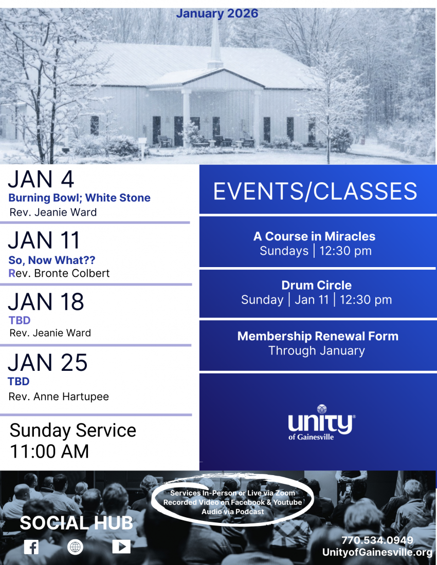 January Calendar of Events