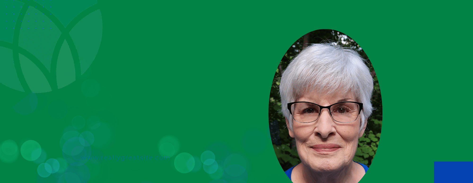 Rev. Anne Hartupee on abstract background