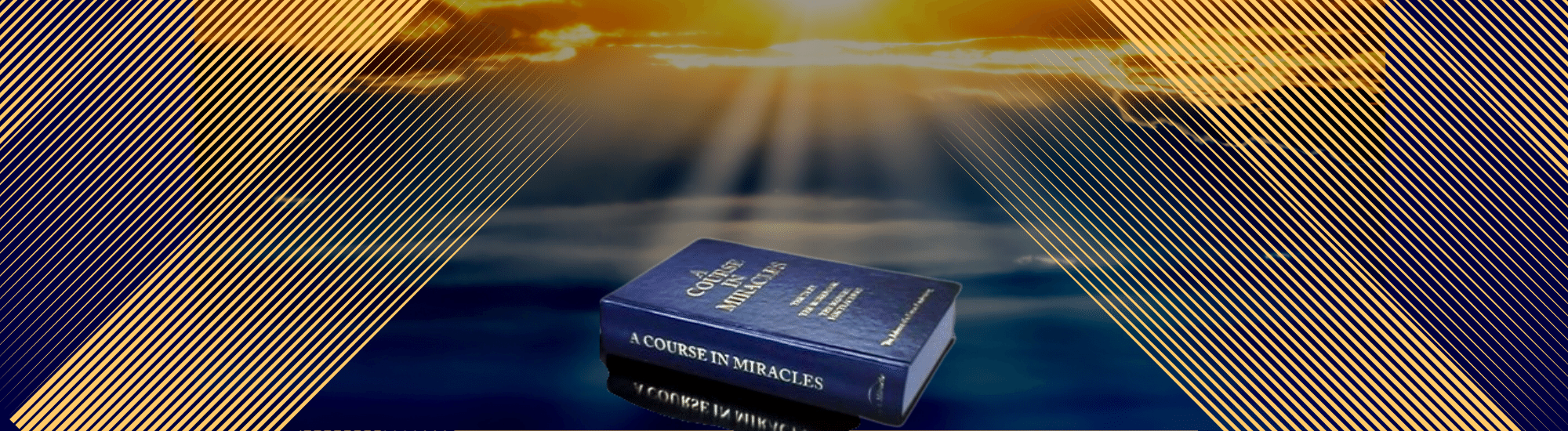 A Course in Miracles book on abstract background