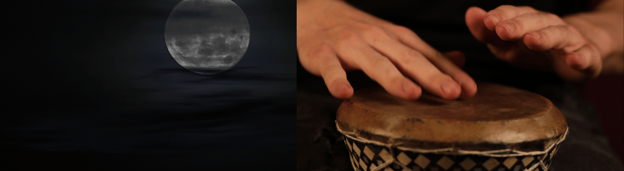 Bongo Drum being played at night