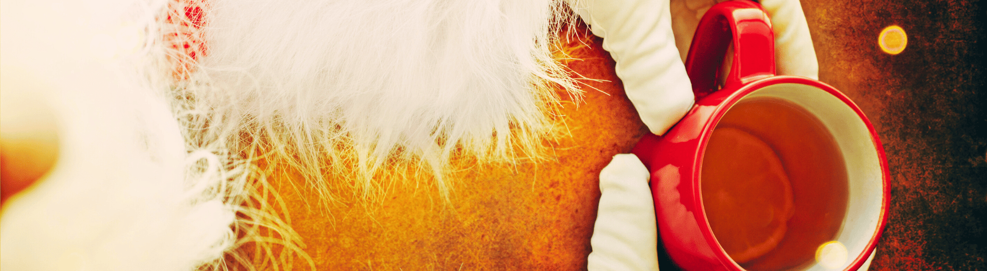 Santa with cup of tea
