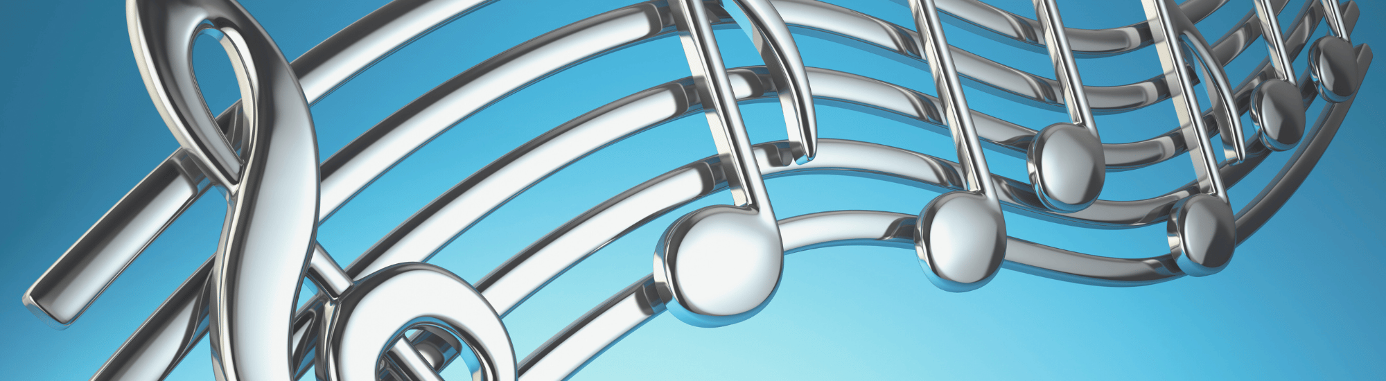 Music Notes on Blue background